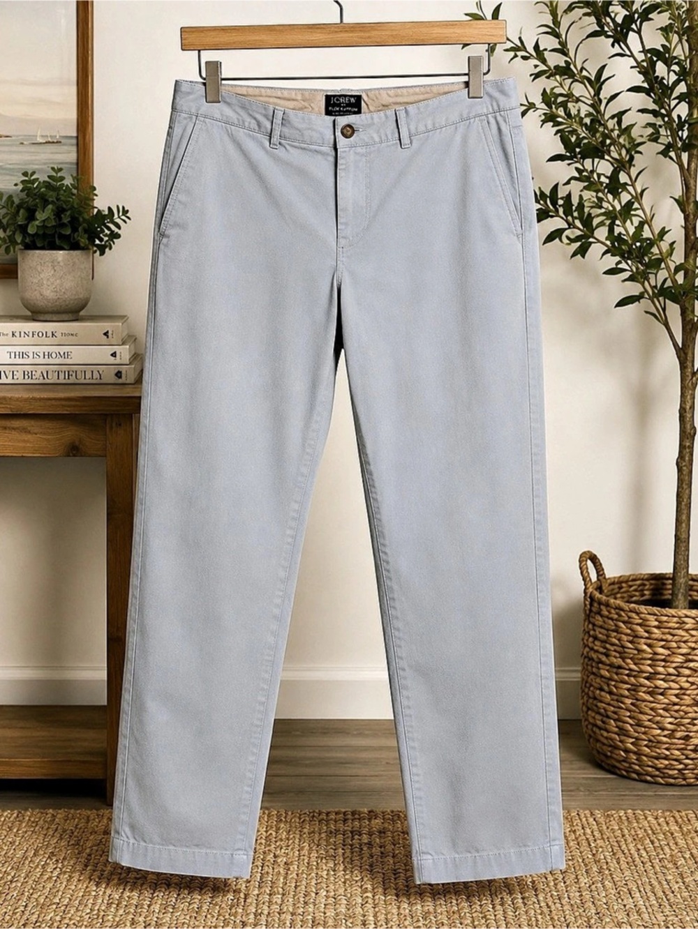 J.Crew Flex Sutton Chino Pants Men’s 38x32 Light Blue Stretch Casualyy